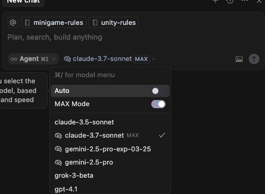 Cursor's MAX mode setting
